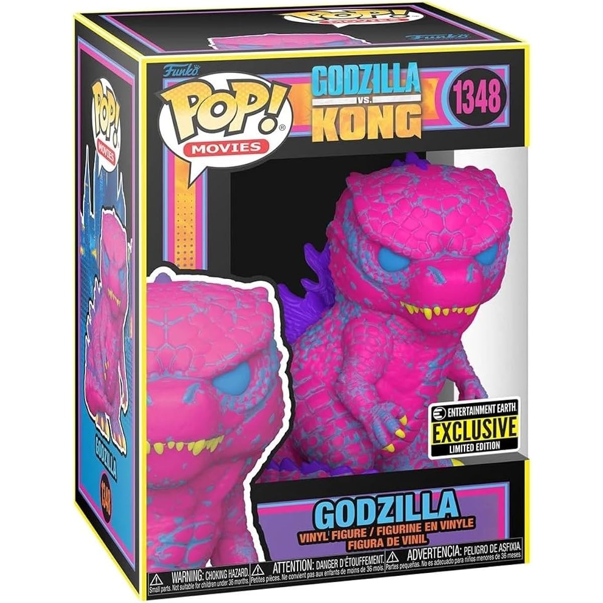 POP Godzilla vs Kong - Godzilla Blacklight Limited Edition Funko Vinyl Figure (Includes Compatible Box Protector Case) Multicolor 3.75, STL271658