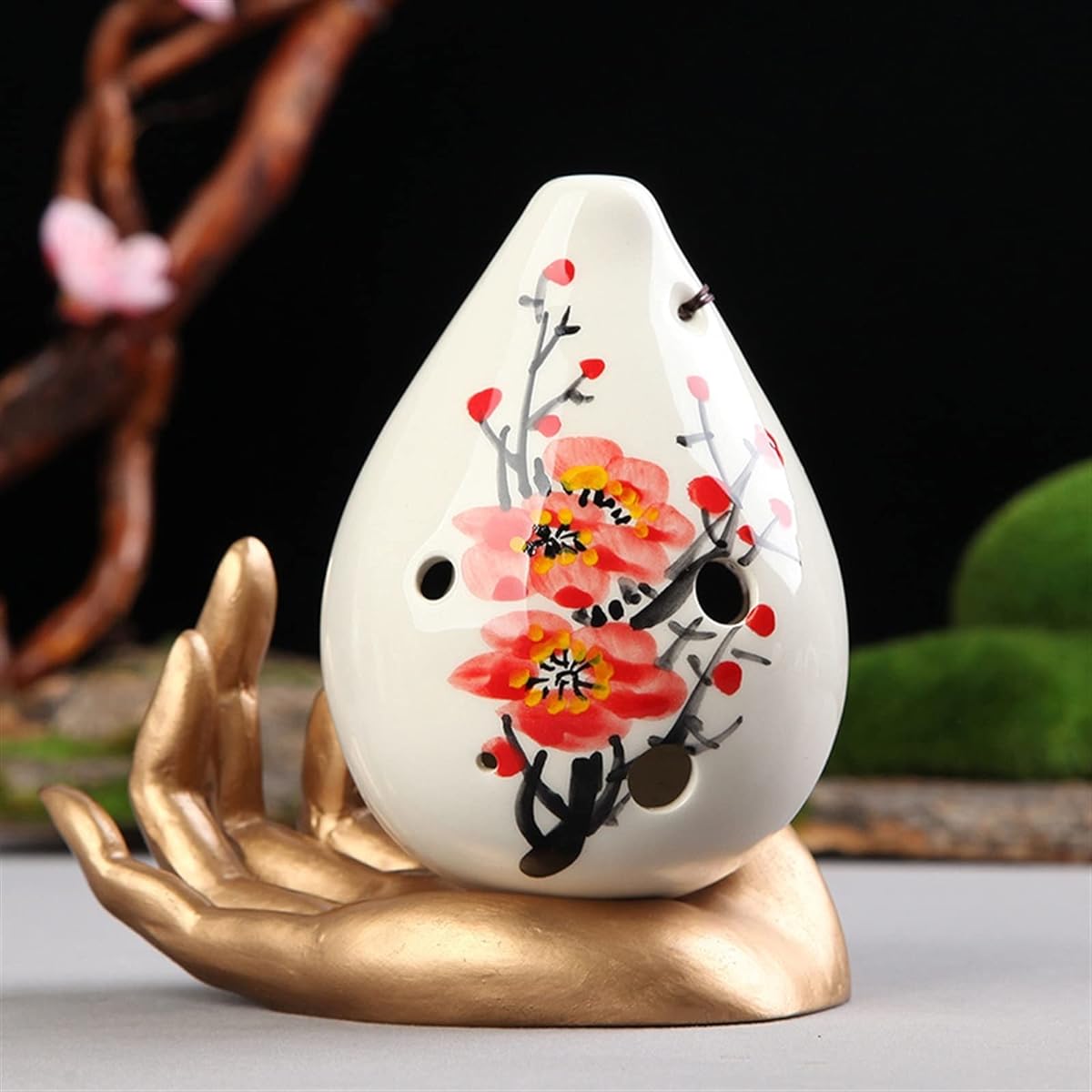 Hole Mid Tone F Tune Ceramic Ocarina Hand-painted Pattern Ocarina Musical Instrument Good Pitch and Tone Ocarina Instrument (2)