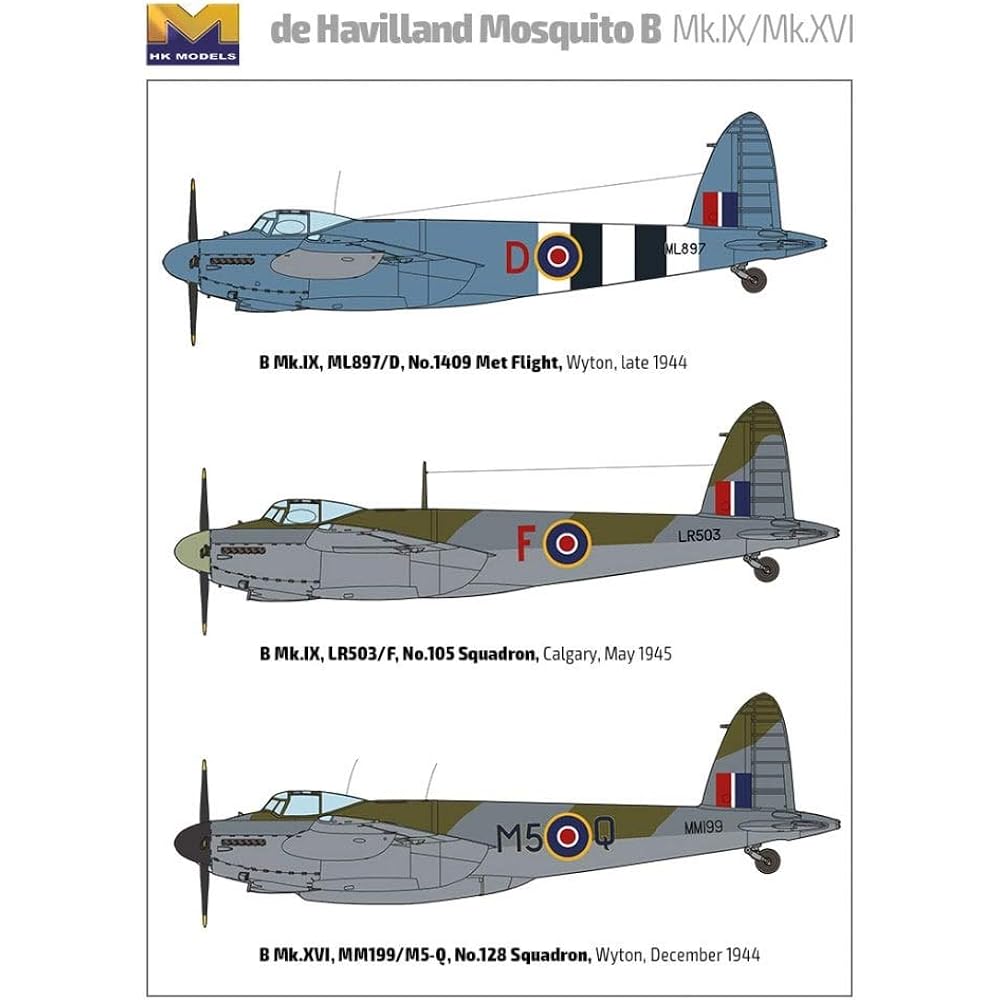 HK Model 1/32 British Army De Havilland Mosquito B Mk.9/Mk.14 Plastic Model HKM01E016