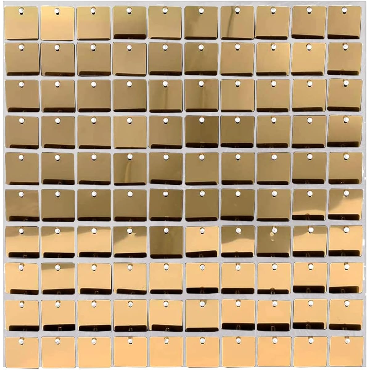 Easy Setup 24 Panel Gold Square Sequin Glittering Wall Panels for Party Decorations - Best Party Decoration for Wedding Anniversary Birthday Engagement Bachelorette Party (Light Gold 24)