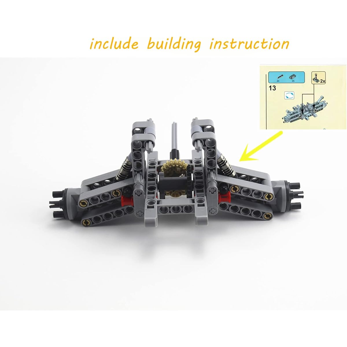 TTLYHEK Technical Car Parts Toy Off-Road Rear Suspension System Compatible with All Major Brands Building Blocks Technical Parts Kit DIY Accessories (78 Pieces)