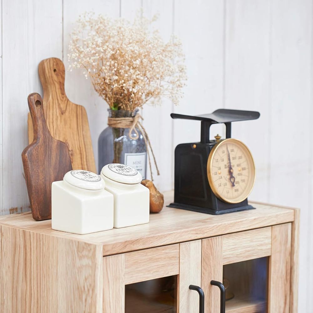 Shirai Sangyo Cabinet Natural Brown Width 58.1 Height 88.8 Depth 35.6cm VTL-9060GNN Vientage Light