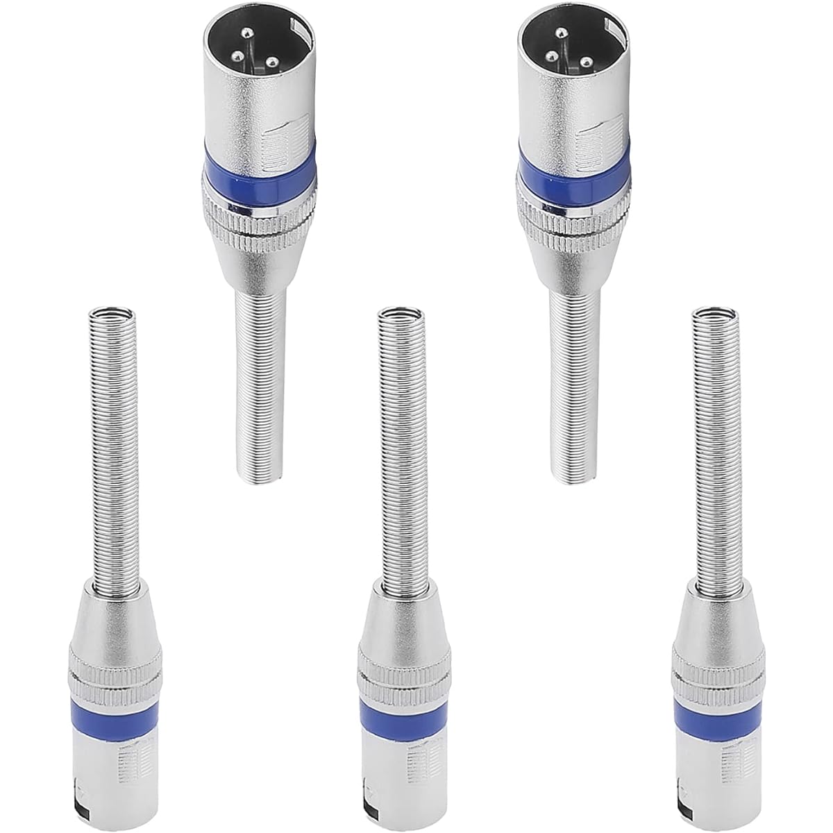 Heyiarbeit Mini XLR Male Converter Adapter Zinc Alloy 3 Pin Converter Recording Studio Video Audio System LY-KN5027 5pcs