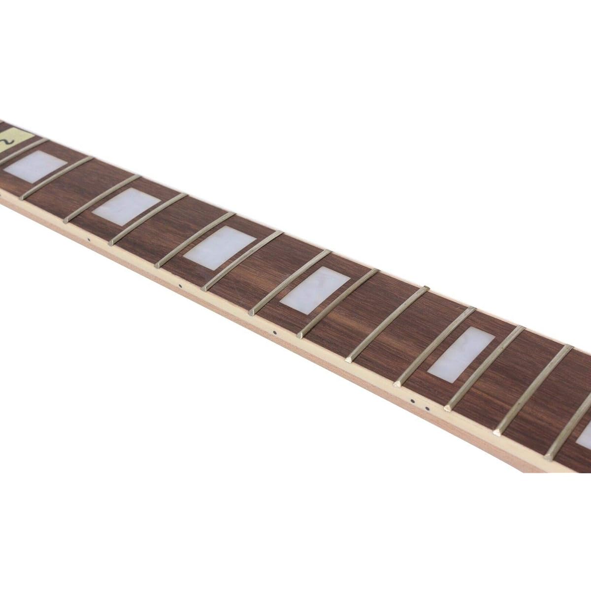 Guitar Kit Guitar Neck 22 Fret 24.75 Inch Block Inlay Set Heel DIY Guitar Body Replacement 1 Set