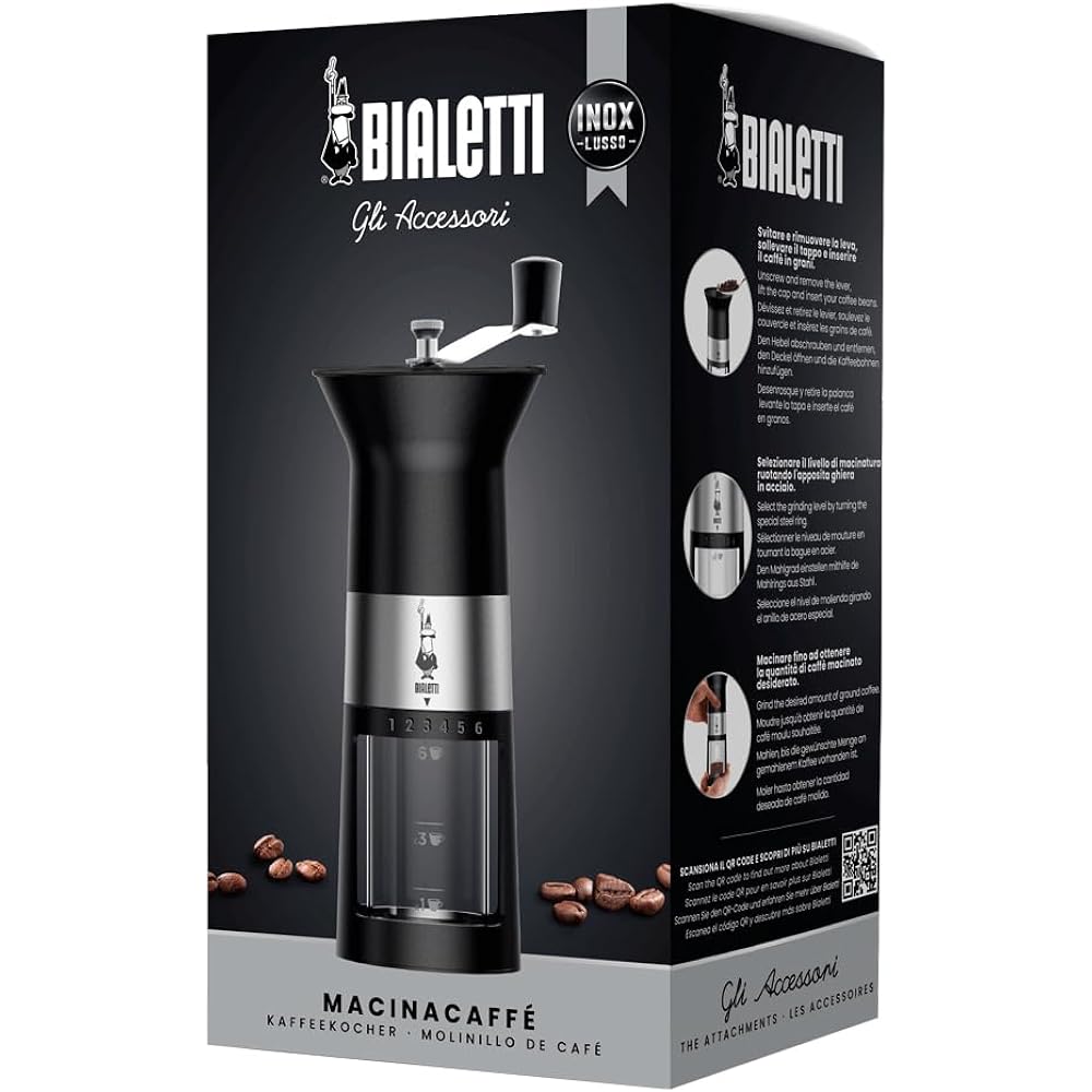 Bialetti Premium Coffee Grinder Machina Cafe Coffee Mill Manual