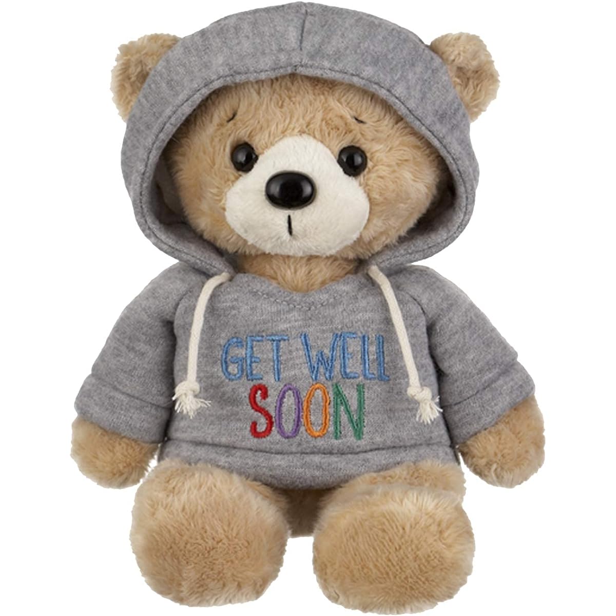 Ganz 9 Get Well Teddy Bear Grey Hoodie Plush Comfortable Love