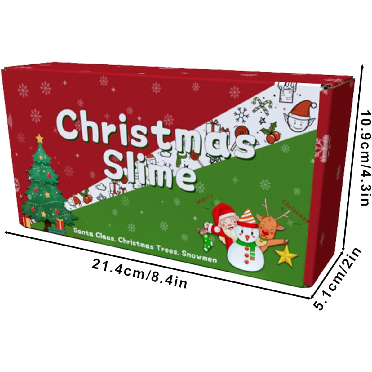 Christmas Butter Slime Kit for Kids, Slime Kit for Girls & Boys, Includes Santa, Christmas Tree, Snowman, Party Favors & Putty Fun (3 Pack)