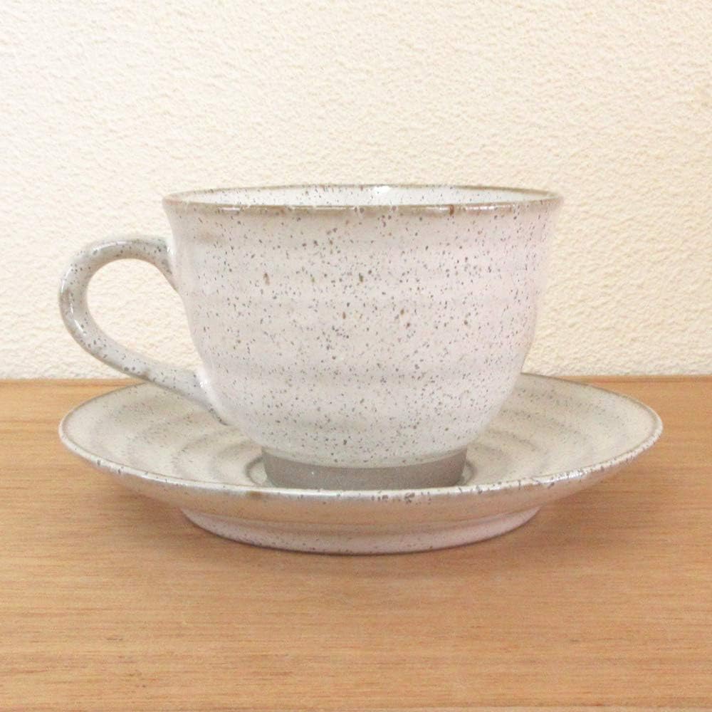 Coffee cup saucer Hakuun 5 customer set Japanese pottery commercial use Mino ware