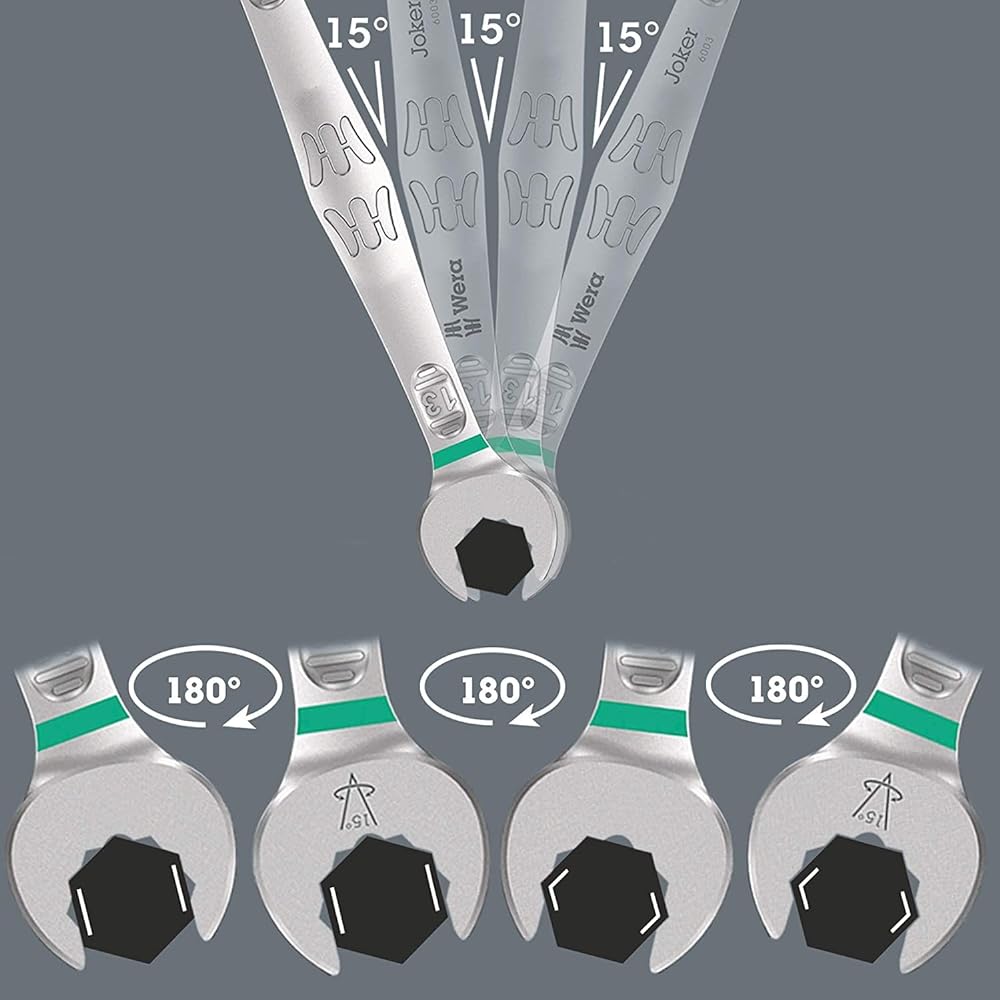 Wera 05020240001 | Combination Wrench Set 6003 Joker 5 Imperial Set 1 5 Pieces [Regular Japanese Import Product]