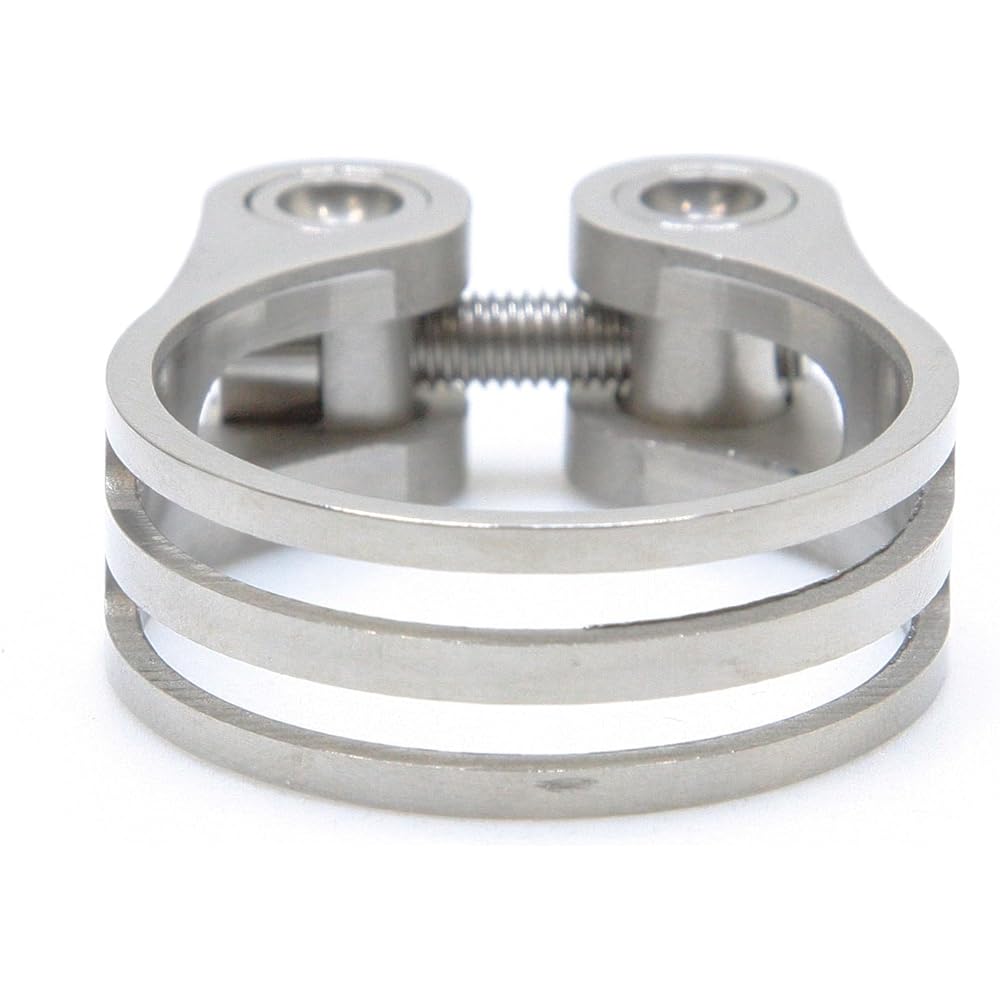 MicrOHERO Micro Hero All Titanium Ultra Lightweight Super Durable Completely CNC Φ31.8/34.9mm Titanium Alloy Seat Clamp (Size Φ31.8mm MH-SCC318)