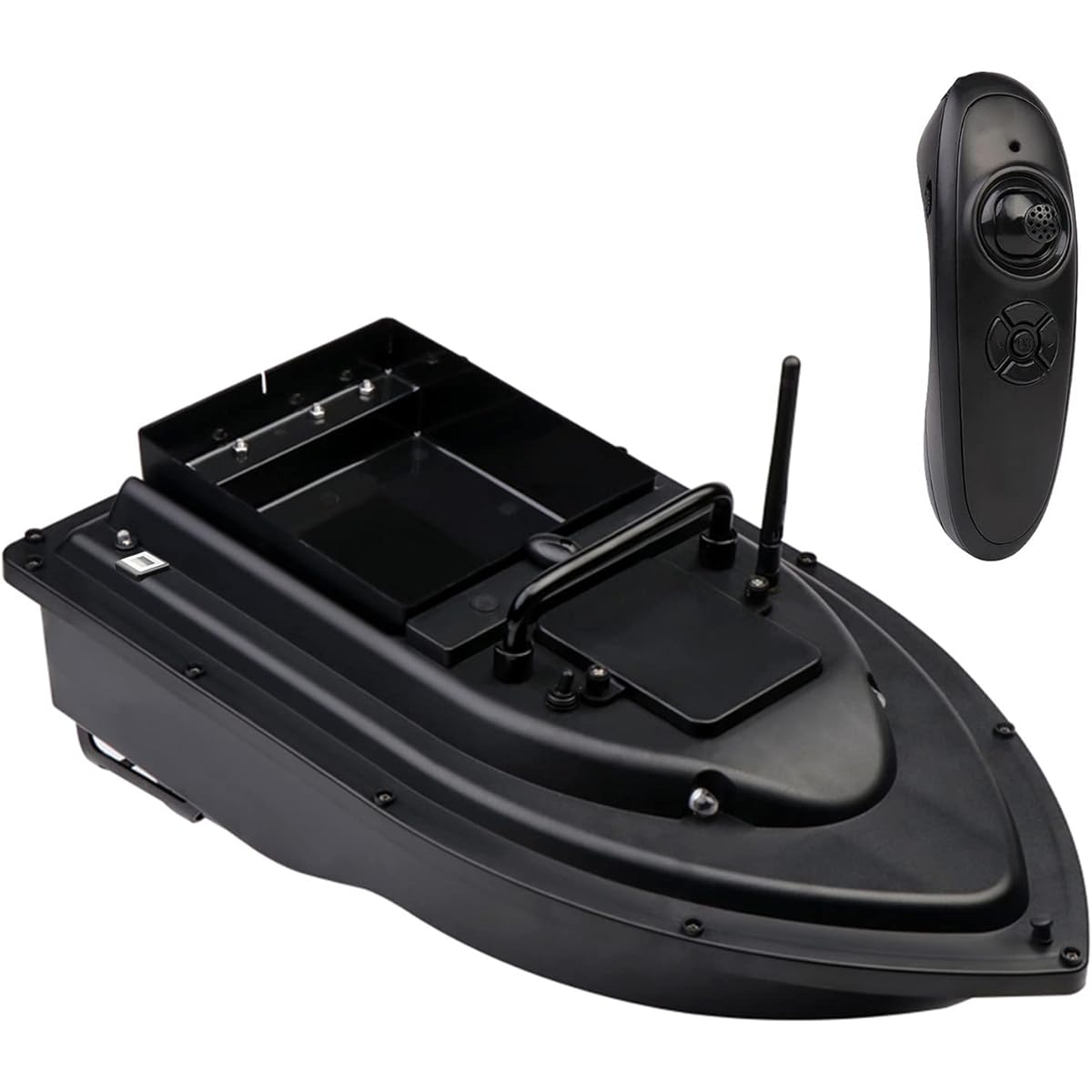 Fish Bait Boat, mewmewcat RC Fishing Bait Boat RC Boat Fish Finder 0.75kg Loading 500M Remote Control Double Motor Night Light 12000mah Large Capacity Battery