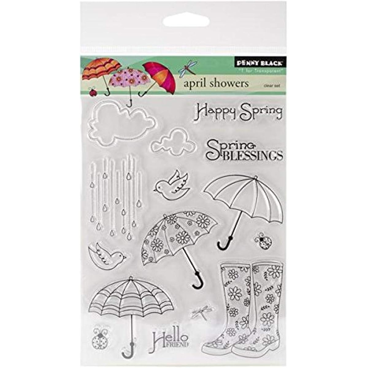 Penny Black Clear Stamps 5"X6.5" Sheet-April Showers (parallel import goods)