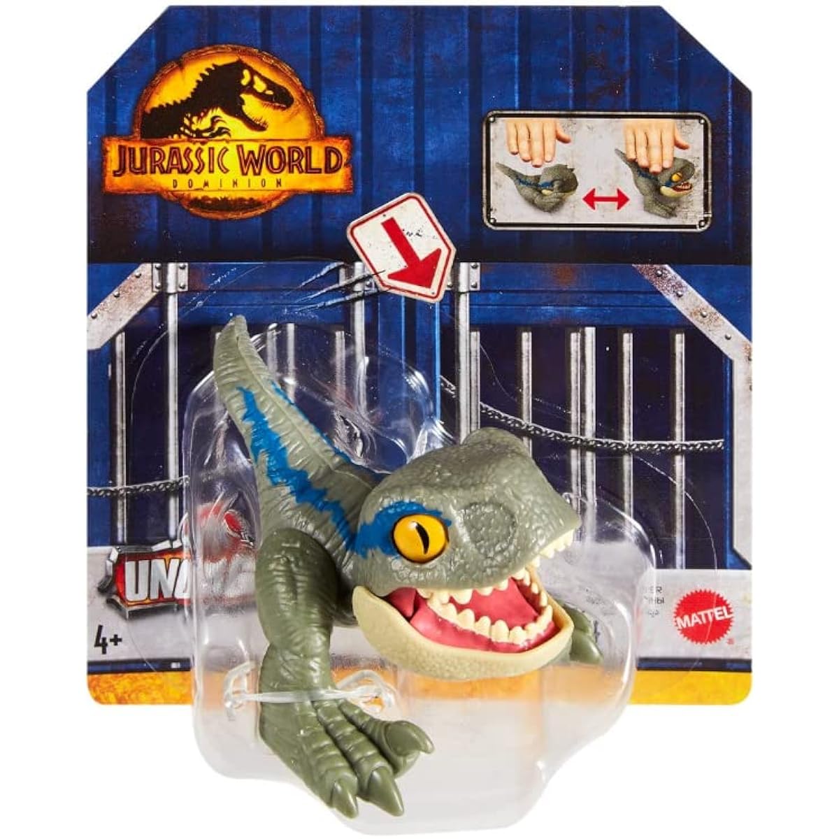 Jurassic World Uncaged Wild Pop-Up Velociraptor Blue