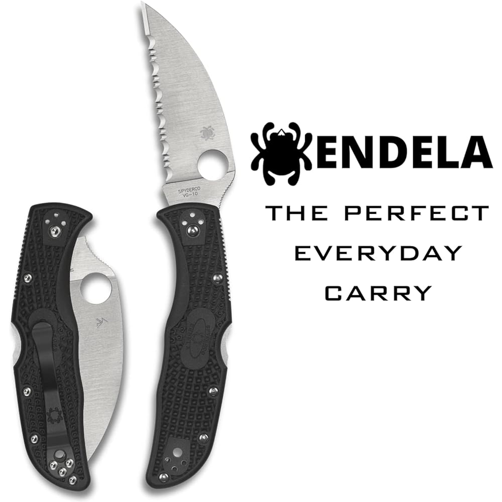 Spyderco Endera Wharncliffe Black Wave Blade C243FSWCBK