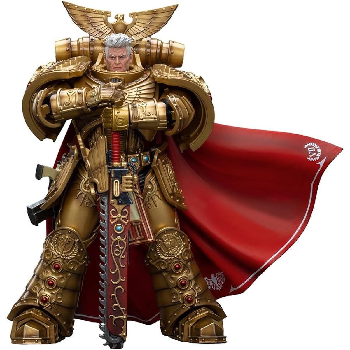 JOYTOY 1/18 Action Figure Warhammer 40K Figure Model Toy Imperial Fists Rogal Dawn Vllth Legion Collection Model Anime 4.7"