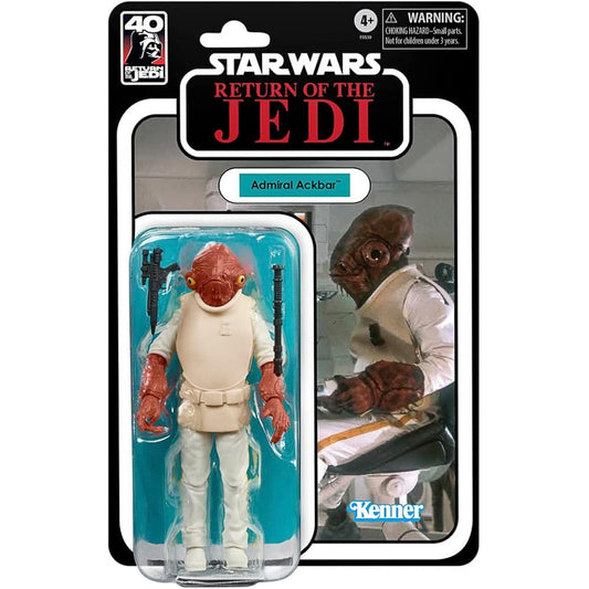Star Wars The Black Series Admiral Ackbar 40th Anniversary Return of the Jedi 6-Inch Collectible Action Figure Ages 4 and Up (F5539)