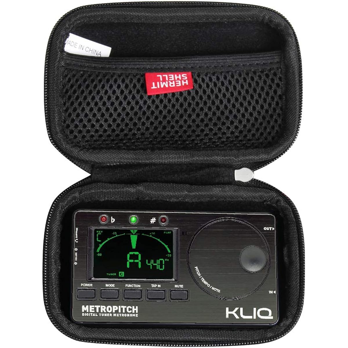 Hermitshell Hard Travel Case for KLIQ MetroPitch - Metronome Tuner (Black)