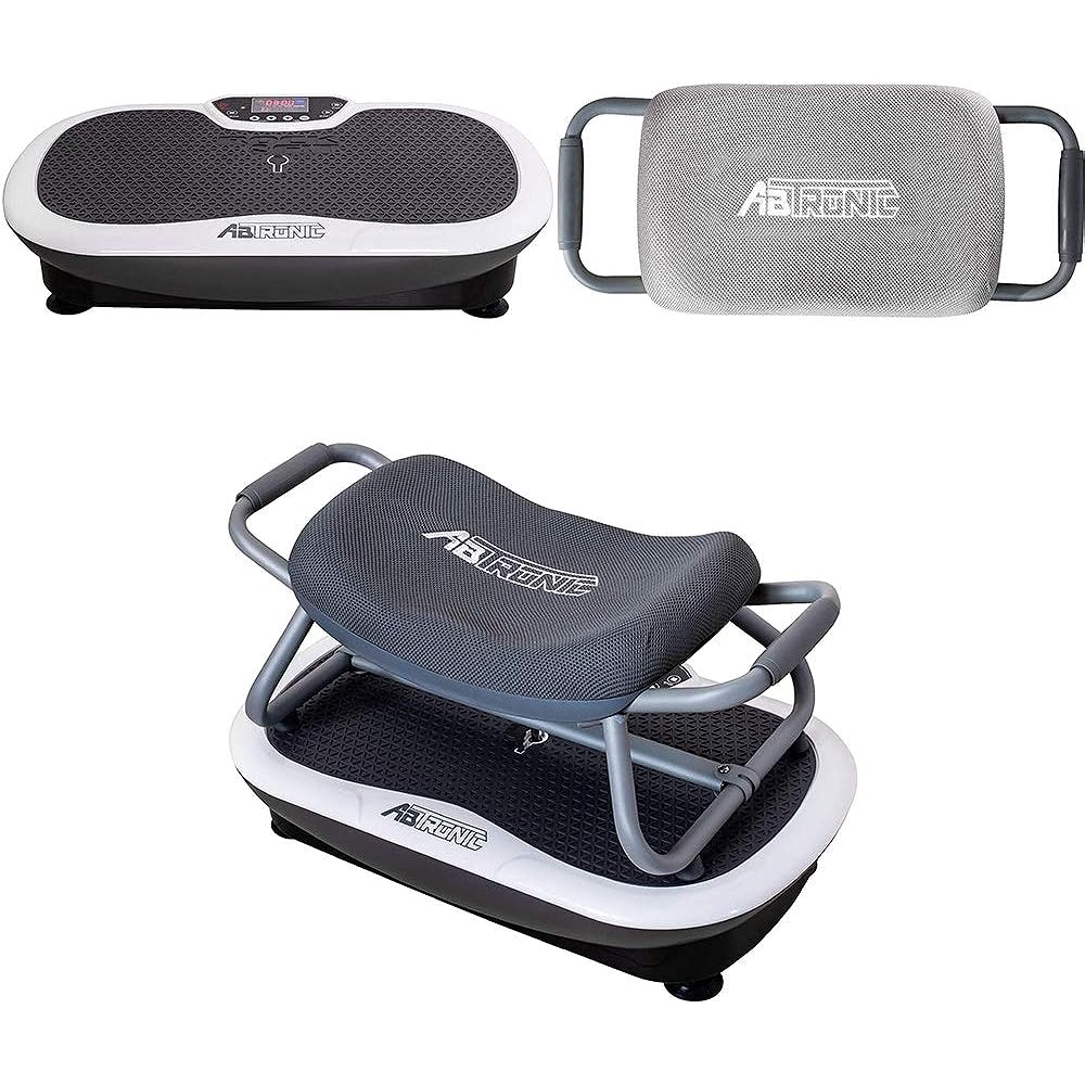 [Abtronic Rock'n Fit] Exercise Chair Vibration Machine 1,100 vibrations per minute Muscle and core training (Stylish White)