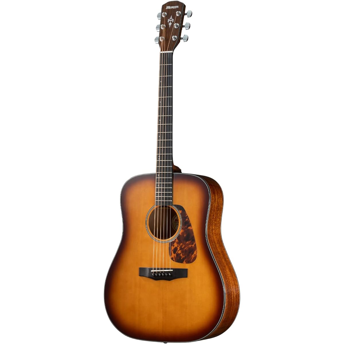 Morris M-025 TS Solid Spruce Top Morris Dreadnought Size Acoustic Guitar Acoustic Guitar Beginner Gloss Finish Tobacco Sunburst Outlet