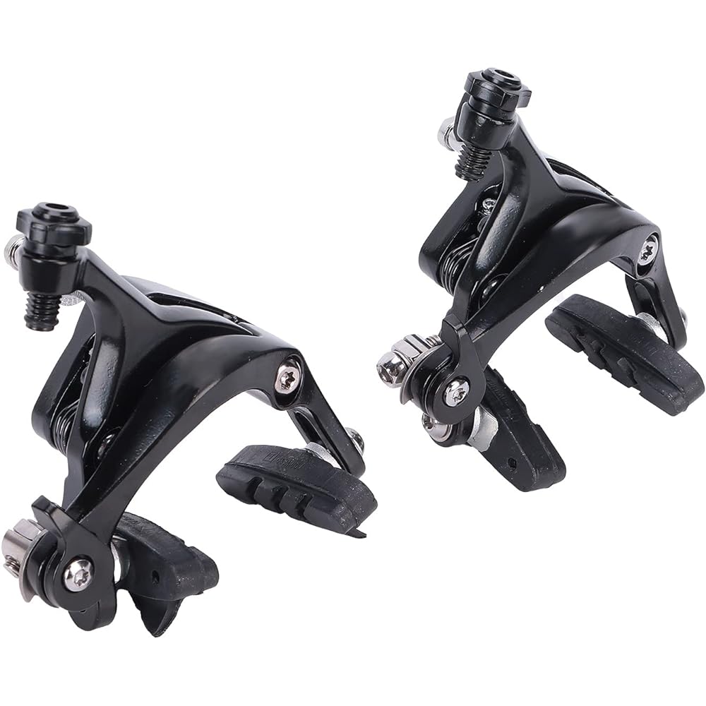 Hinsoo Caliper Brake Dual Pivot Brake Bicycle Rim Brake Center Mount Front Rear Caliper Improve Brake Efficiency Long-Term Use Easy Installation