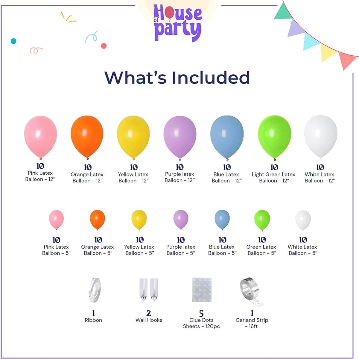 Girly Pink Rainbow Balloon