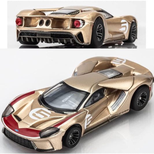 AFX/Racemasters Ford GT Heritage #5 Gold AFX22061 HO Slot Racing Car