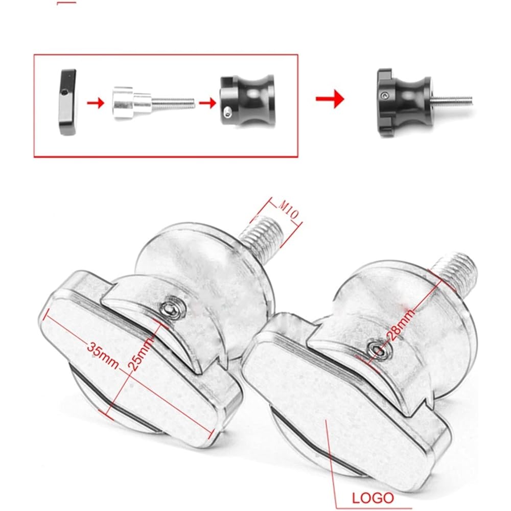 Uminino Motorcycle Swing Arm Spool Rear Stand Screw Slider CNC Aluminum Accessories M10 Fits Kawasaki Z750 Z 750 2003-2012 Swing Arm Slider Spool (Size : 10M Red)