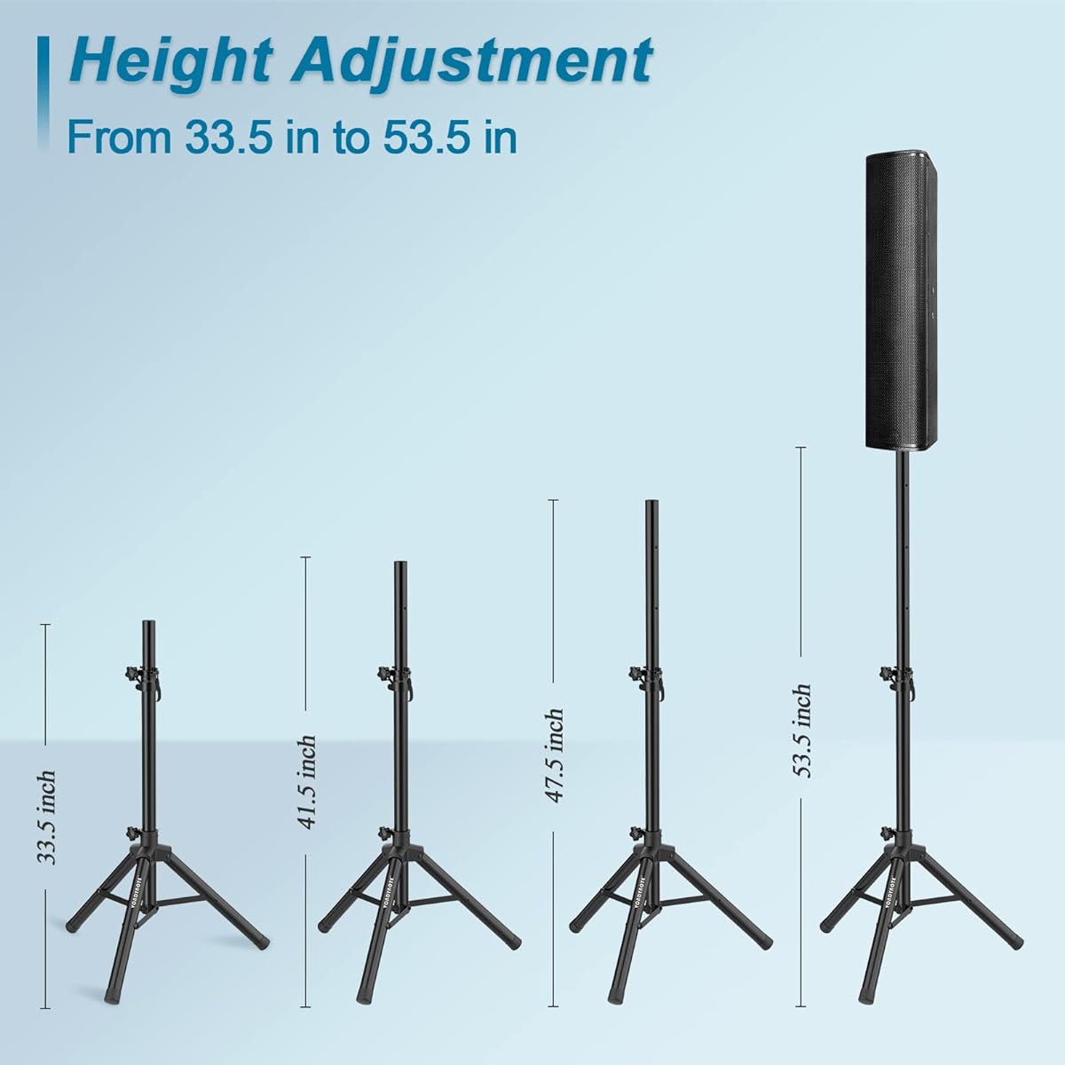 Vondynote Tripod Speaker Stand Pair PA DJ Short Tripod Speaker Stand Slim Mini Speaker Stand