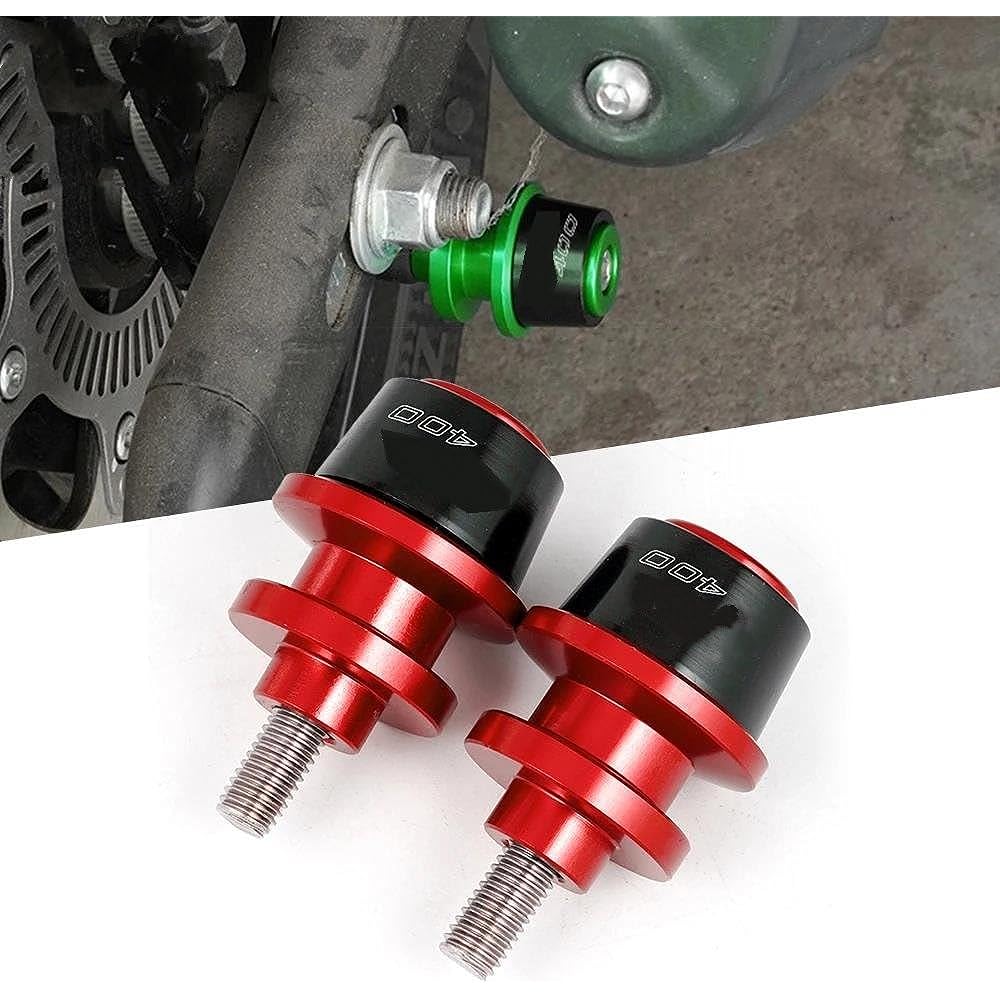 Bike Stand Swing Arm Slider 8mm Motorcycle Aluminum Swing Arm Spool Rear Stand Screw Slider Accessories For NINJA400 NINJA 400 2018-2020 2021 2022 (Color: Titanium, Size: B)
