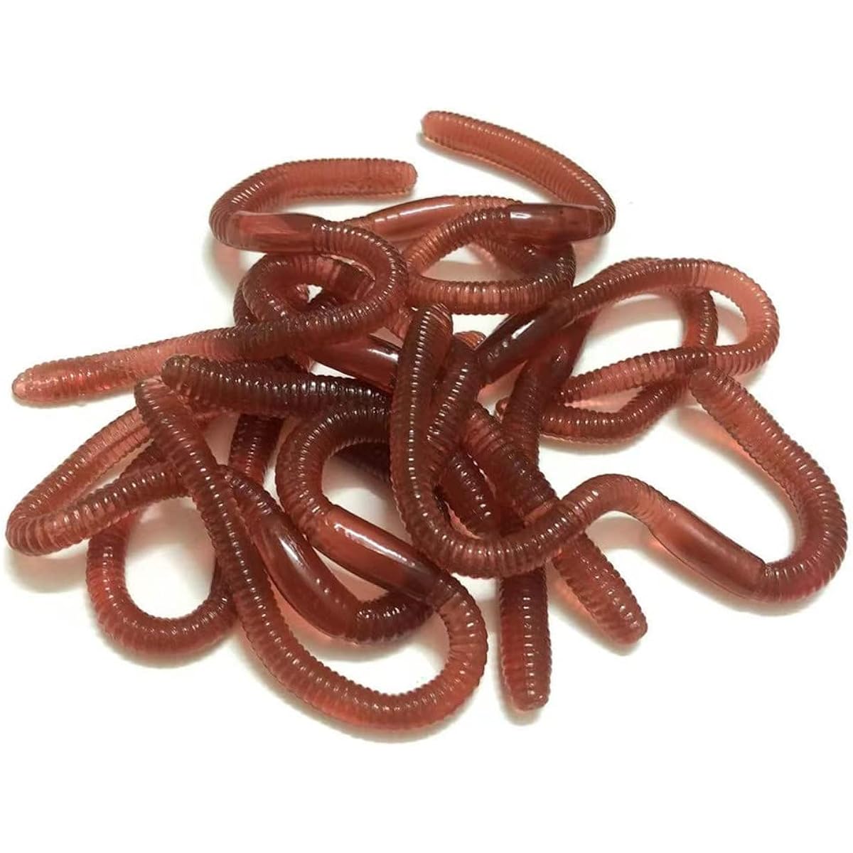 senlinlv 20pcs Simulation Earthworms Fake Earthworms Plastic Soft Lifelike Elastic Rubber Earthworm Trick Toys for Halloween April Fools' Day Party Decoration