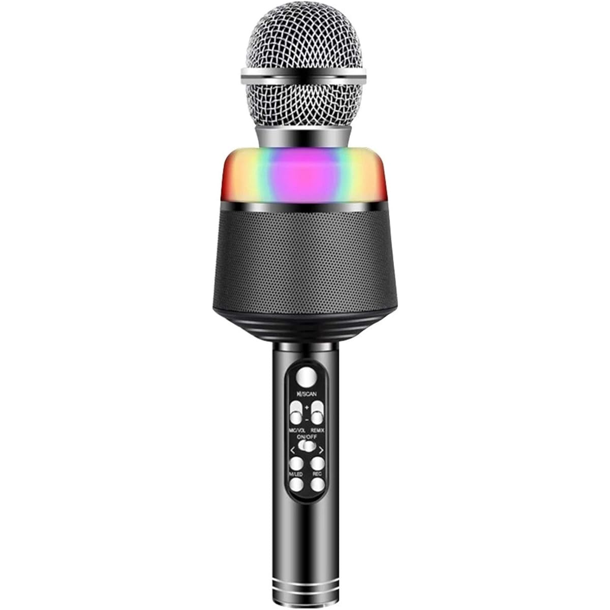 Microphone Wireless Karaoke Player Handheld Microphone for Home KTV (Color: Black, Size: One size)