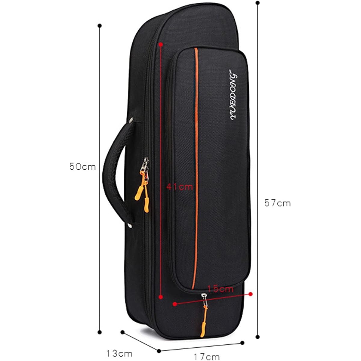 Vaguelly Trumpet Gig Bag Oxford Cross Trumpet Carry Bag Backpack with Adjustable Shoulder Strap Trumpet Case Trumpet Accessories Black