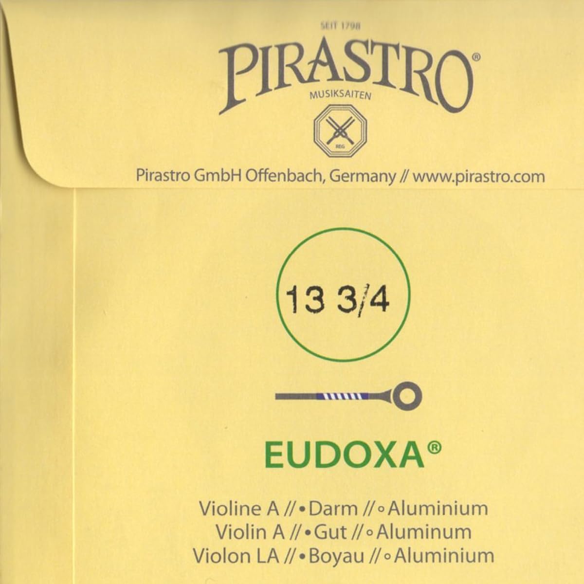 Violin string Oidoxa E (aluminum wound), A, D, G string set E string: Ball