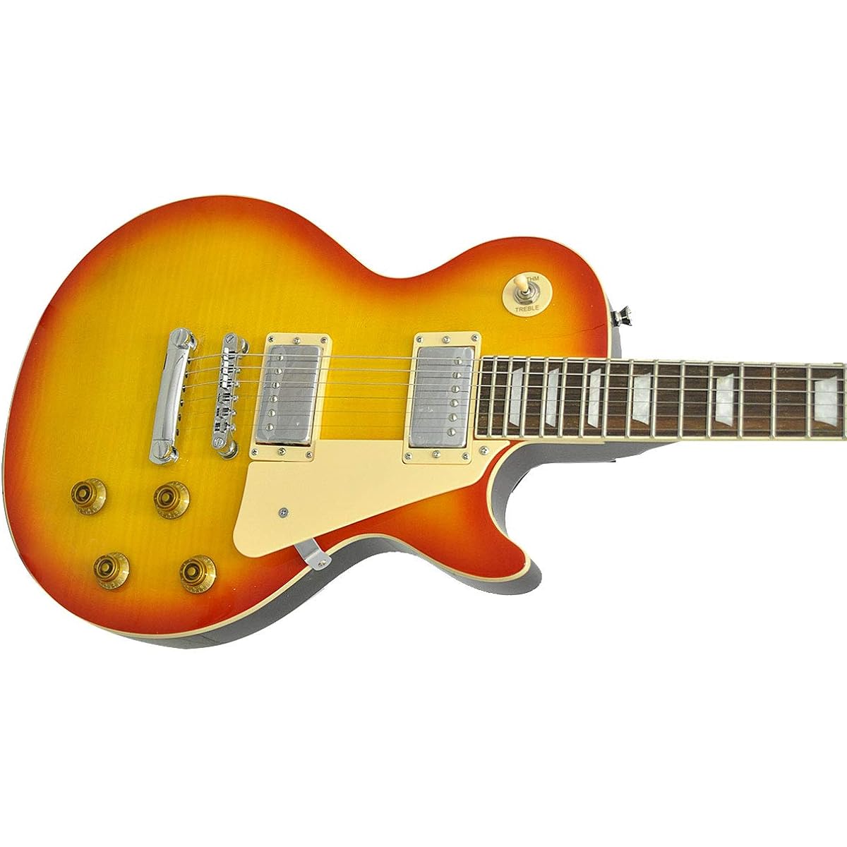 PLAYTECH Electric Guitar LP400 Flame Top Cherry Sunburst Les Paul Type