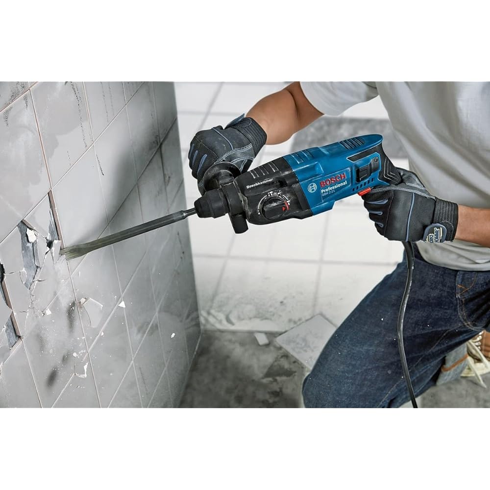 Bosch Professional Hammer Drill (carrying case, side handle, depth gauge included) GBH2-21 Blue