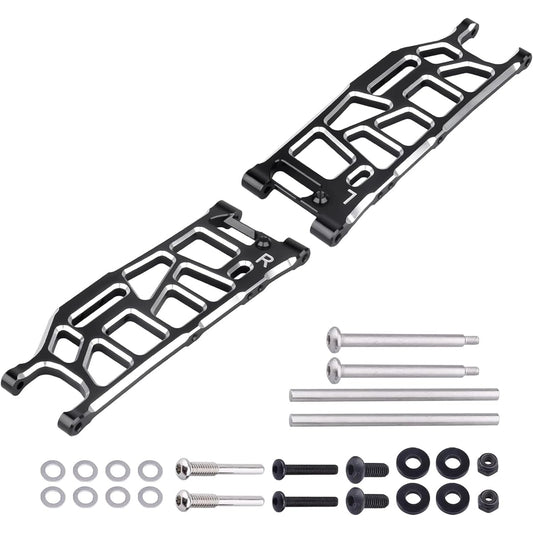 Aluminum Rear Lower Suspension Arm Replacement for Arrma 1/8 Kraton/Outcast/Notorious/Talion 6S BLX Upgrade Parts ARA330654 (Black)