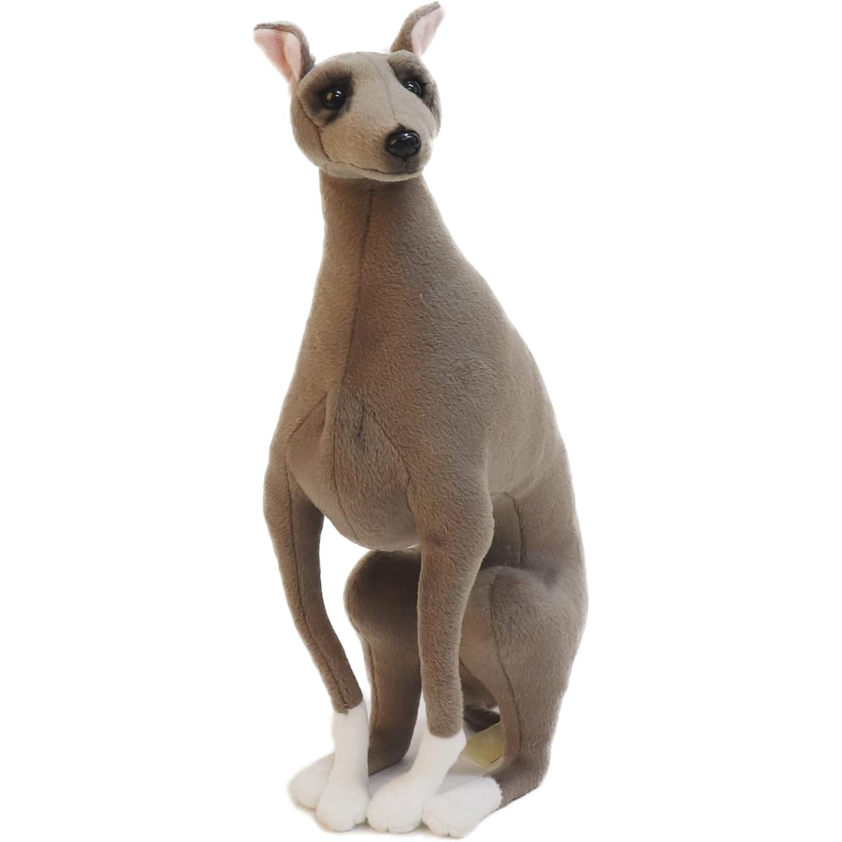MY DOG Mini Italian Greyhound Grey Sitting Premium Animal Companion Pet - Lifelike and Realistic
