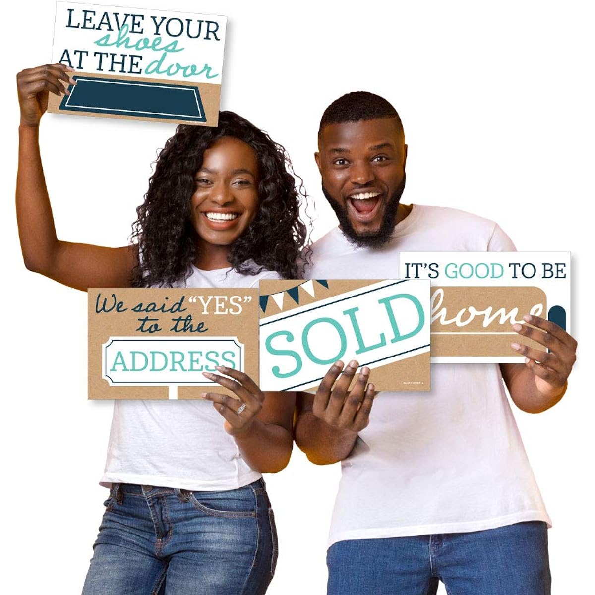 Big Dot of Happiness Home Sweet Home Photo Prop Signs - New Home and Moving Announcement - 10 Pieces
