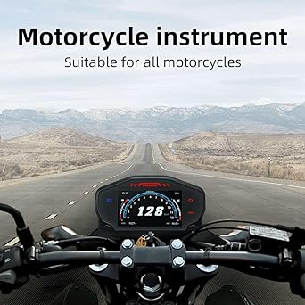inscriptions by LED Speedometer LED Speedometer ABS Speedometer LCD Digital Odometer Fuel Gauge for 1/2/4 Cylinder