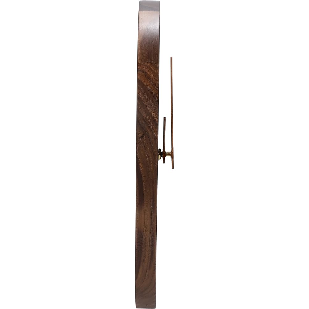 matakoko315 Luxury Wall Clock Stylish Interior Antique High Quality Natural Wood Wall Clock Walnut Wood White Ash Wall Clock Easy to See Quiet Art Retro Scandinavian Living Room Cool Analog Wall Clock Round (Solid Natural Walnut B Design)