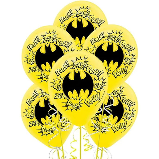 amscan Batman 12" Latex Balloon Kit - 6pcs
