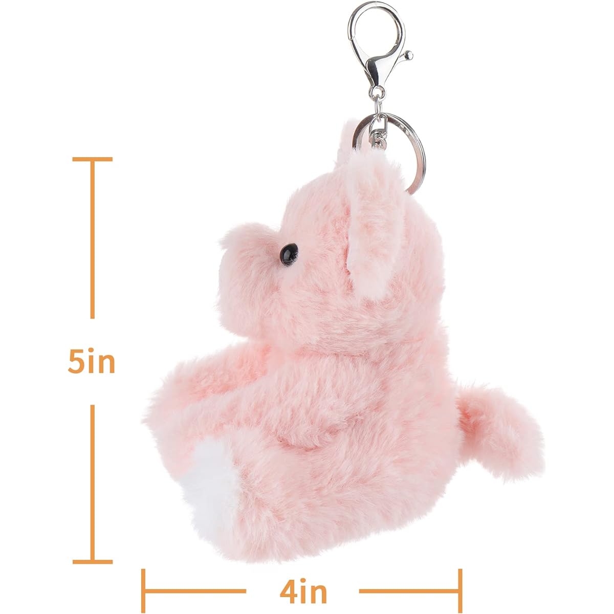 Apricot Lamb Cute Toy Plush Pink Pig Stuffed Animal Soft Keychain for Kids Bags, Wallets, Backpacks, Handbags (Pink Pig, 5 inch), Pink, Small