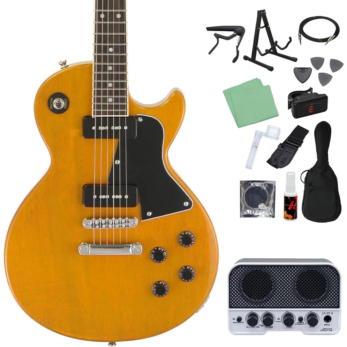 Blitz by AriaProII BLP-SPL YL 14-piece electric guitar beginner set [with Bluetooth mini amp] Les Paul Special TV Yellow Blitz