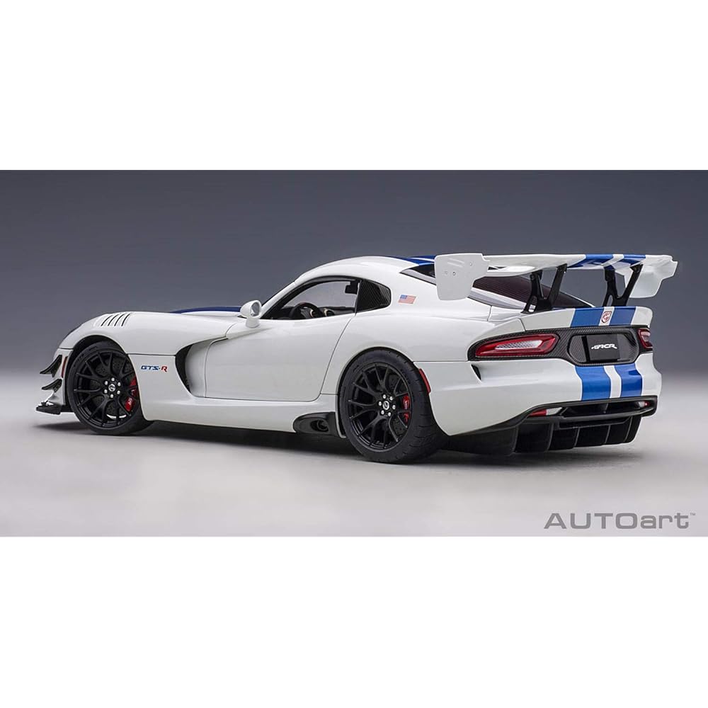AUTOart 1/18 Dodge Viper GTS-R Commemorative Edition ACR Pearl White/Blue Stripe Finished Product 71731