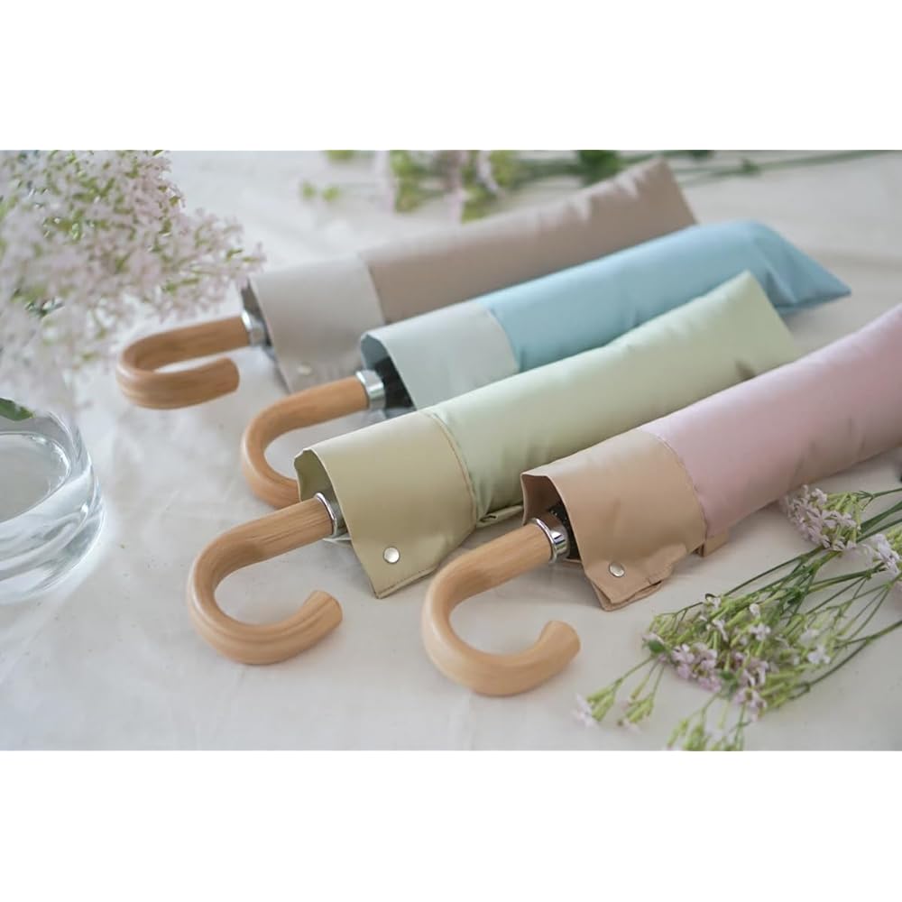 Folding Umbrella, Women's Umbrella, Durable, Glass Fiber, Bi-fold, 2-tier Fold, 55 cm, Koshu Ori, Made in Japan, Tokyo Western Umbrella, Umbrella Specialty Store, Luxury Umbrella Brand, Komiya Shoten, Amairo