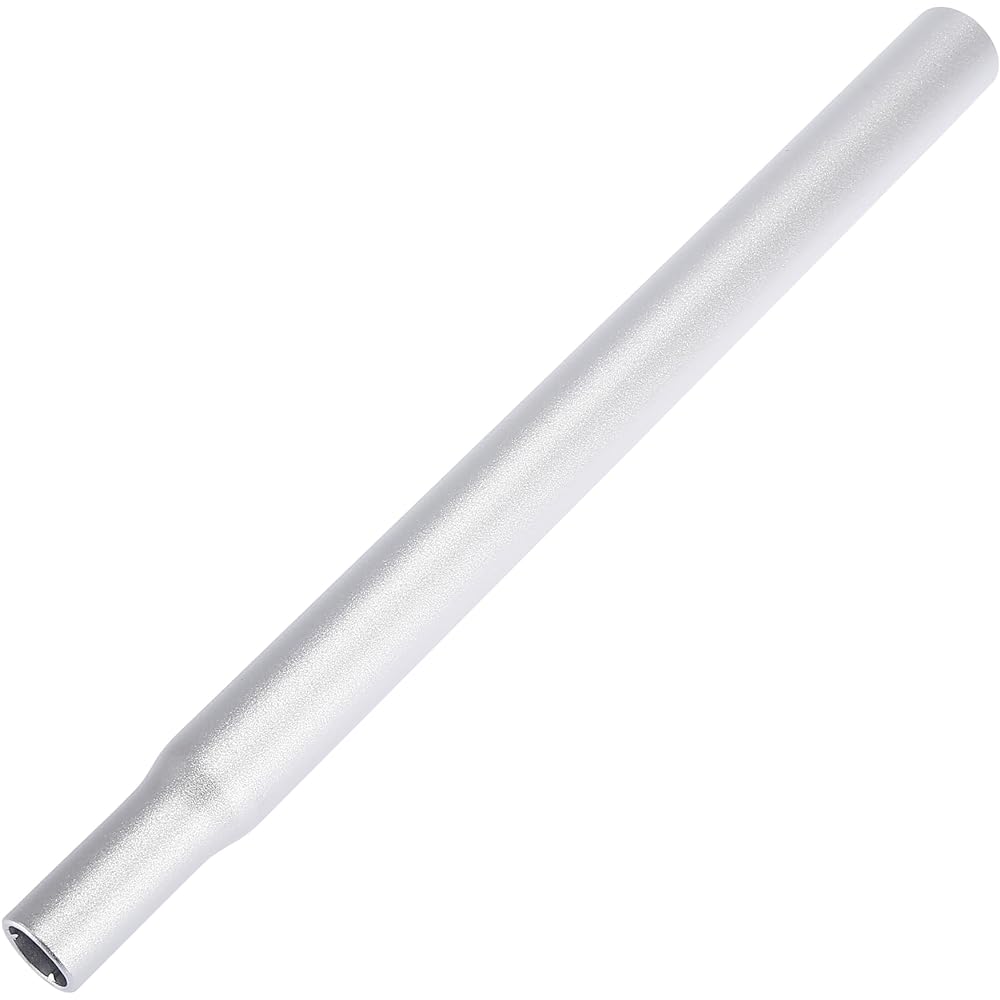 X AUTOHAUX Bicycle Saddle Post 27.2x400 mm Aluminum Alloy Universal Seat Tube No Scale Marks Silver Tone