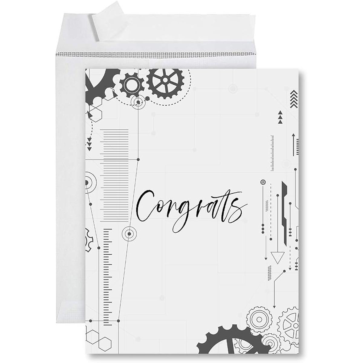 Andaz Press Funny Congratulations Jumbo Cards with Envelopes, Congratulations Architectural Elements Graduation Greeting Cards for College, Architecture School, Architecture, Him, Her, 8.5 x 11 Inch, Pack of 1