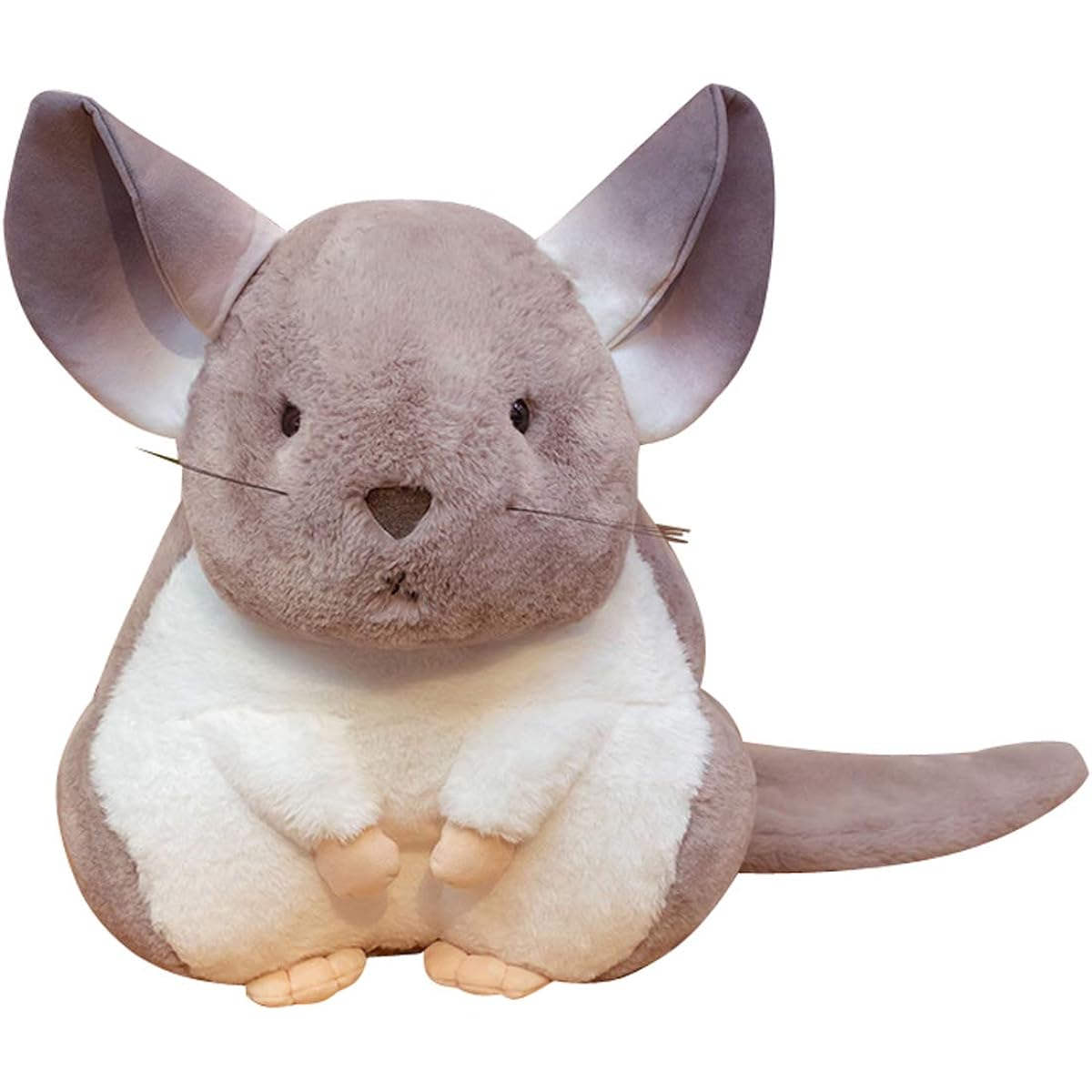Cute Large Soft Toy Stuffed Chinchilla Stuffed Toy Pillow Cushion Doll Chinchilla Stuffed Toy Best Birthday Christmas Fiesta Great Gift for Kids Children Baby Toy (Grey, 10inch/25cm)