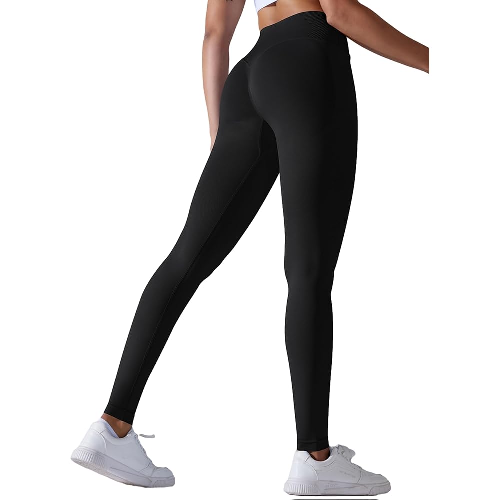 [ONEW] Workout Leggings V Cross High Waist Yoga Pants Seamless Butt Lifting Tight for Women