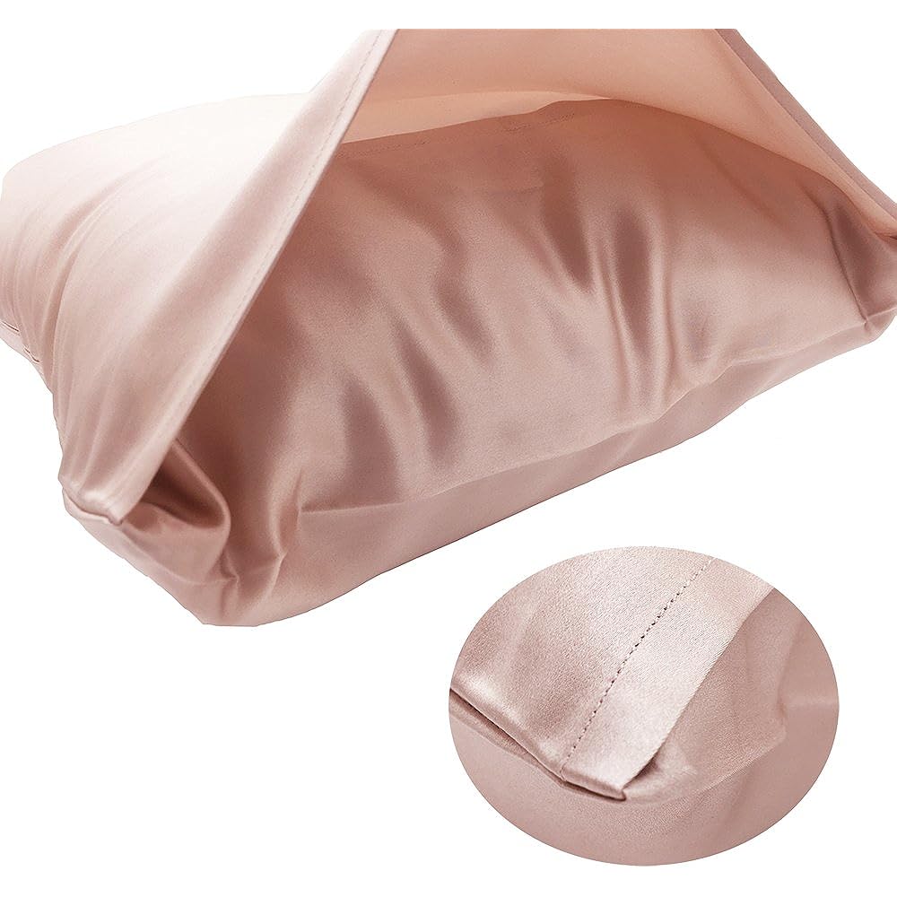 Silk Pillow Cover Double-Sided Silk Pillow Cover 43 63 Pillow Cover | 22 Momme Envelope Type Pillow Case | Pink 2 Pieces